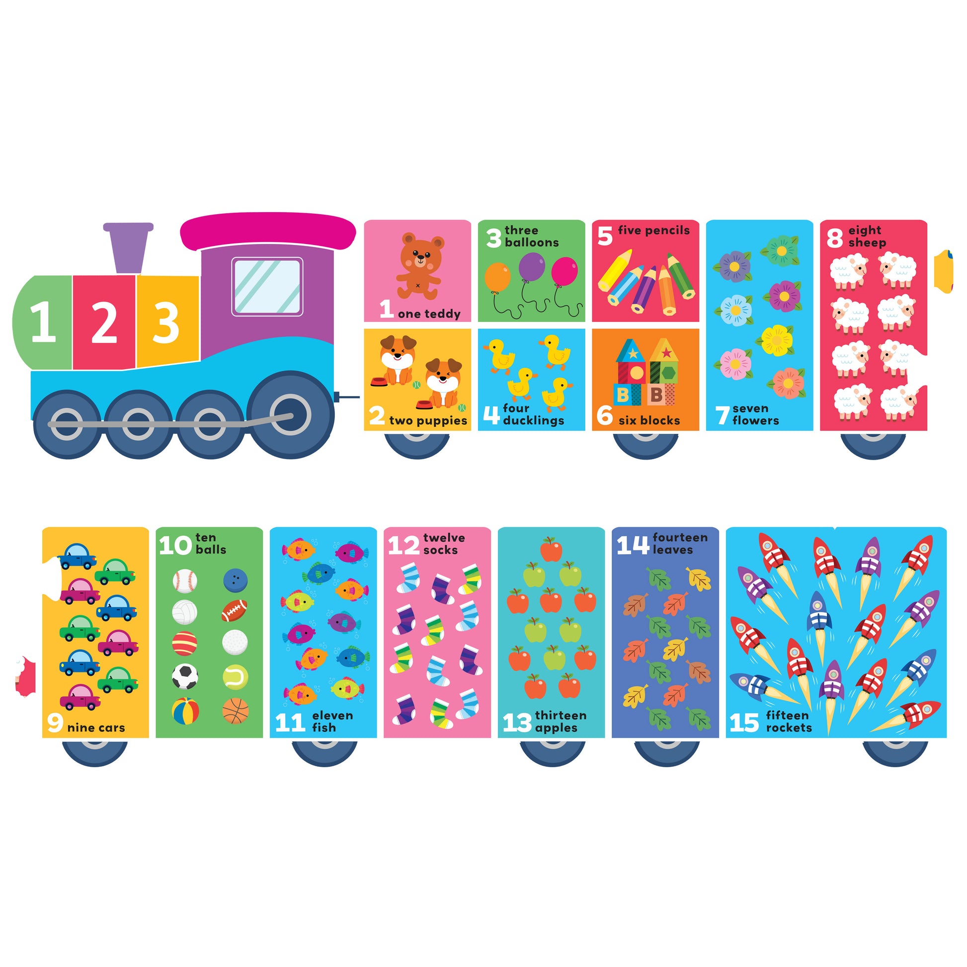 Hinkler Building Blocks Puzzle Train First Numbers available at Bear & Moo