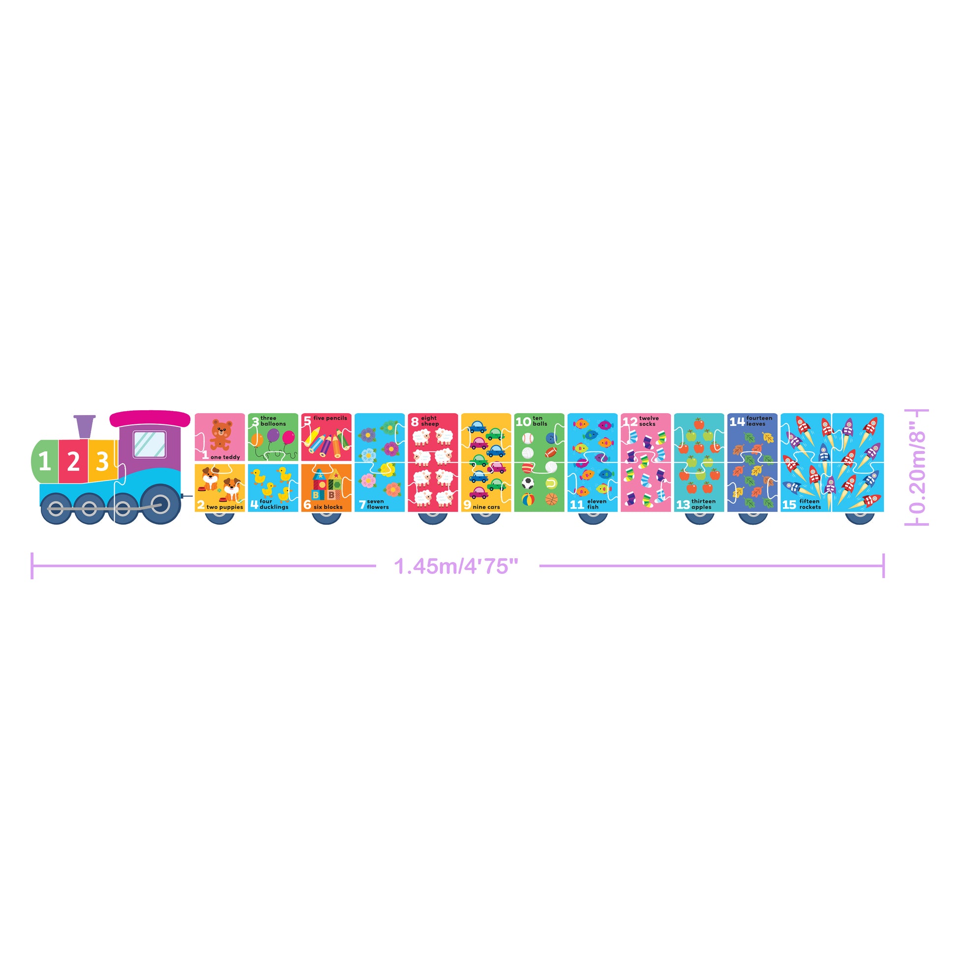 Hinkler Building Blocks Puzzle Train First Numbers available at Bear & Moo
