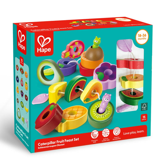 Hape Caterpillar Fruit Feast Set available at Bear & Moo