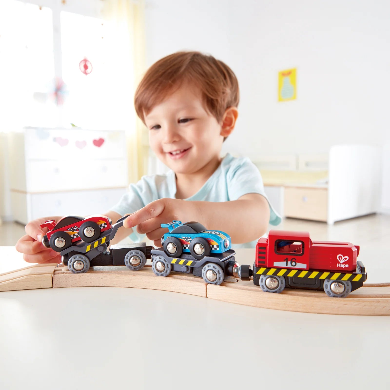Hape Steam-Era Passenger Train available at Bear & Moo