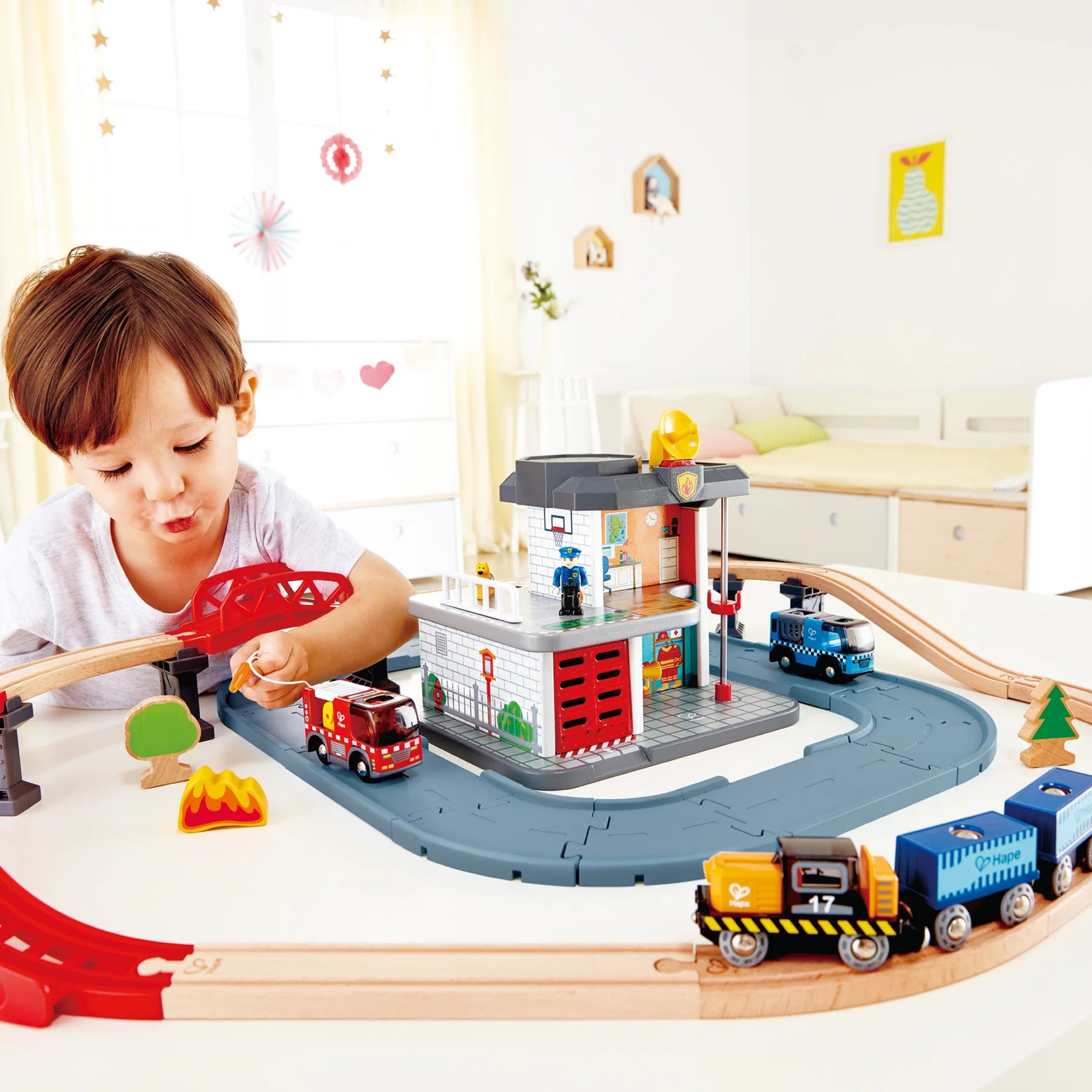 Hape Fire Truck with Siren available at Bear & Moo