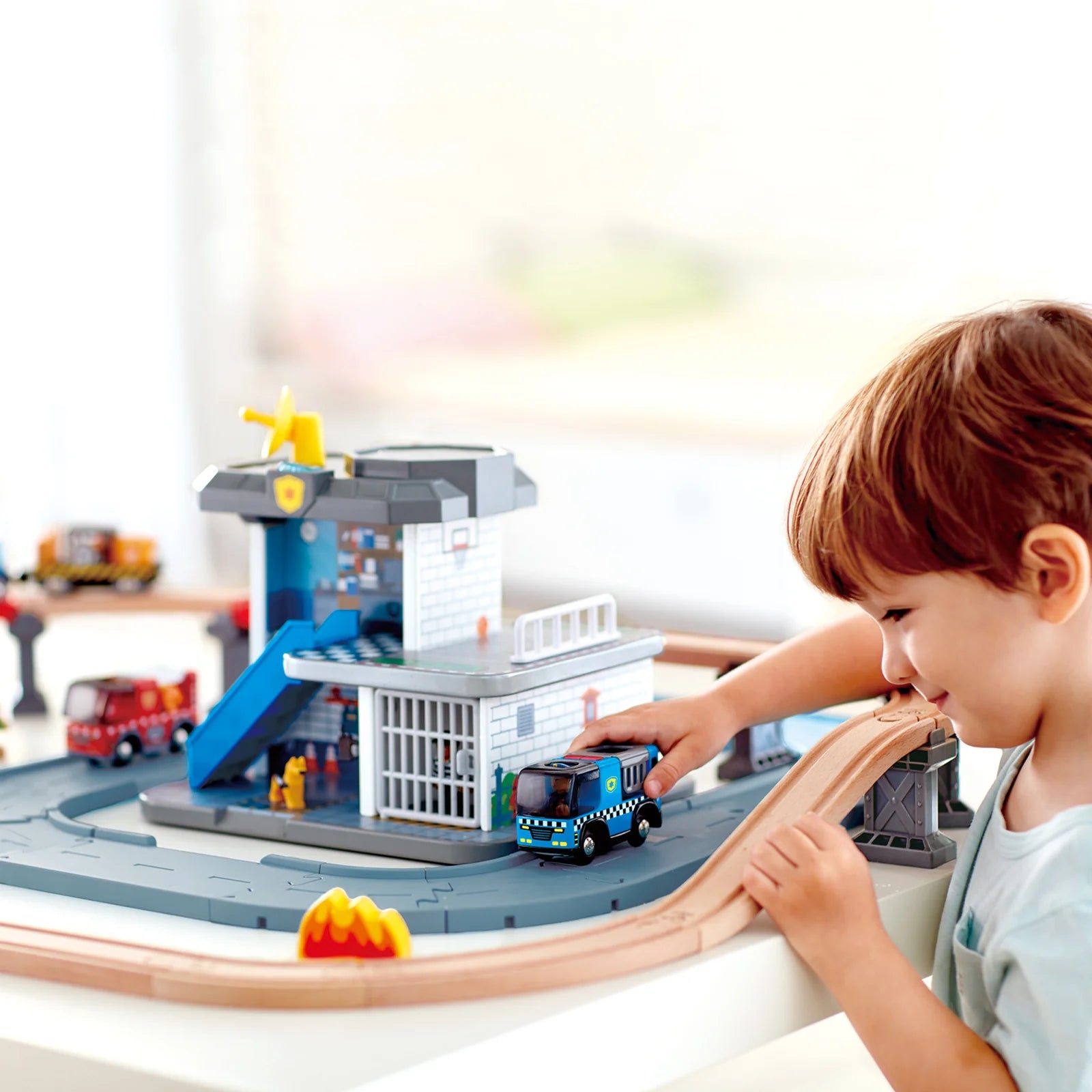 Hape Police Truck with Siren available at Bear & Moo