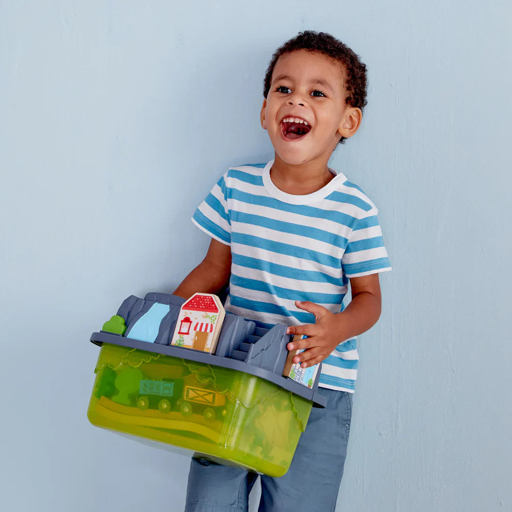 Hape Railway Bucket-Builder-Set available at Bear & Moo