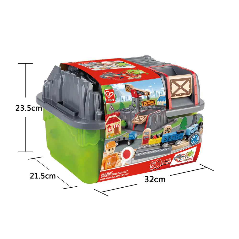 Hape Railway Bucket-Builder-Set available at Bear & Moo