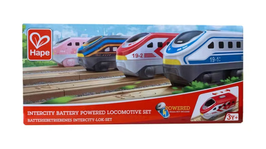 Intercity Battery Powered Locomotive Set (4 Pack)