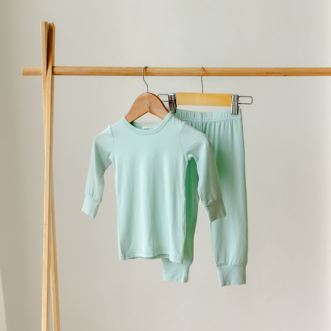 Hello Poppet Ribbed Pyjamas available at Bear & Moo