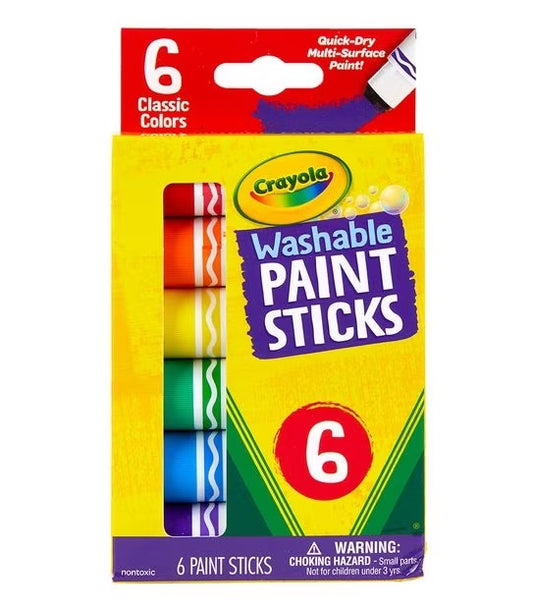 Crayola Washable Paint Sticks 6 Pack available at Bear & Moo