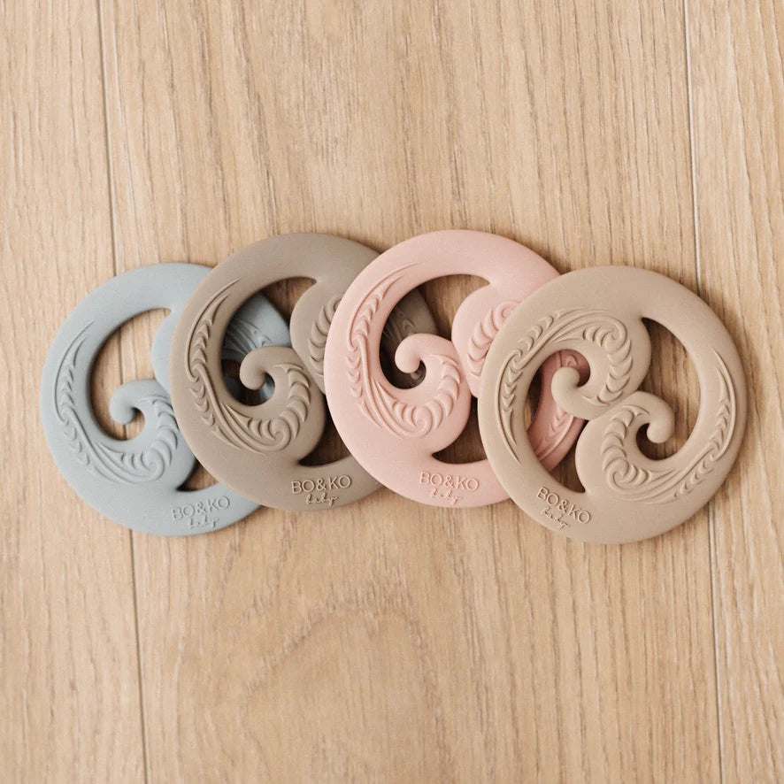 BO & KO Baby Koru Teether in Posey available at Bear & Moo