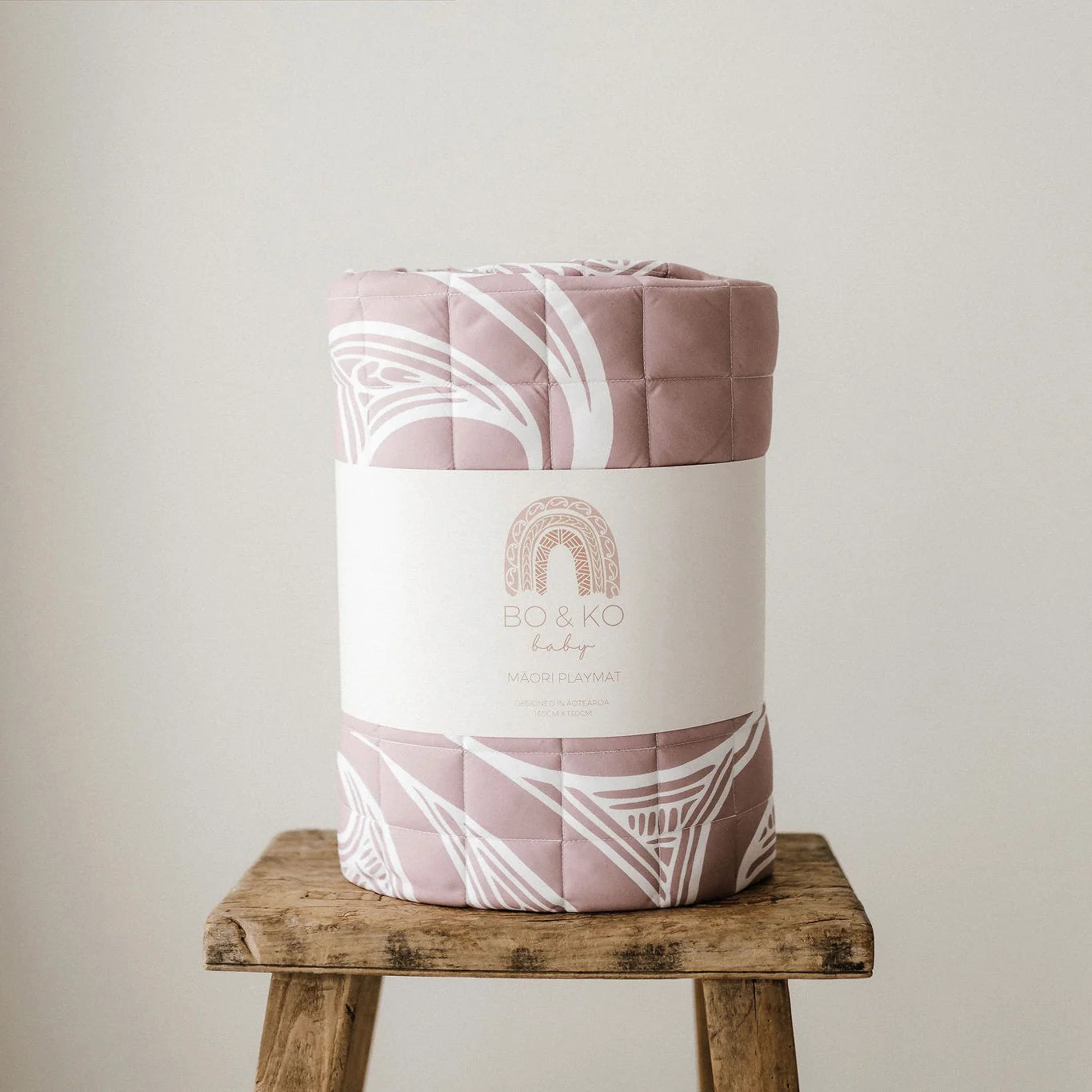 BO & KO Baby Māori Inspired Playmat | Mauve available at Bear & Moo