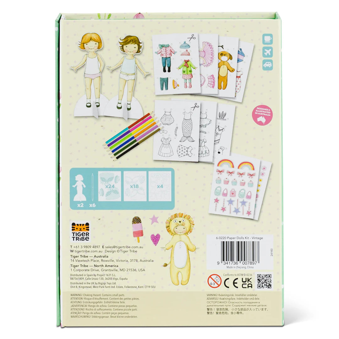 Tiger Tribe Paper Doll Kit | Vintage available at Bear & Moo