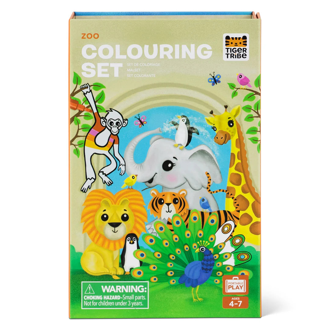 Tiger Tribe Colouring Set - Zoo available at Bear & Moo