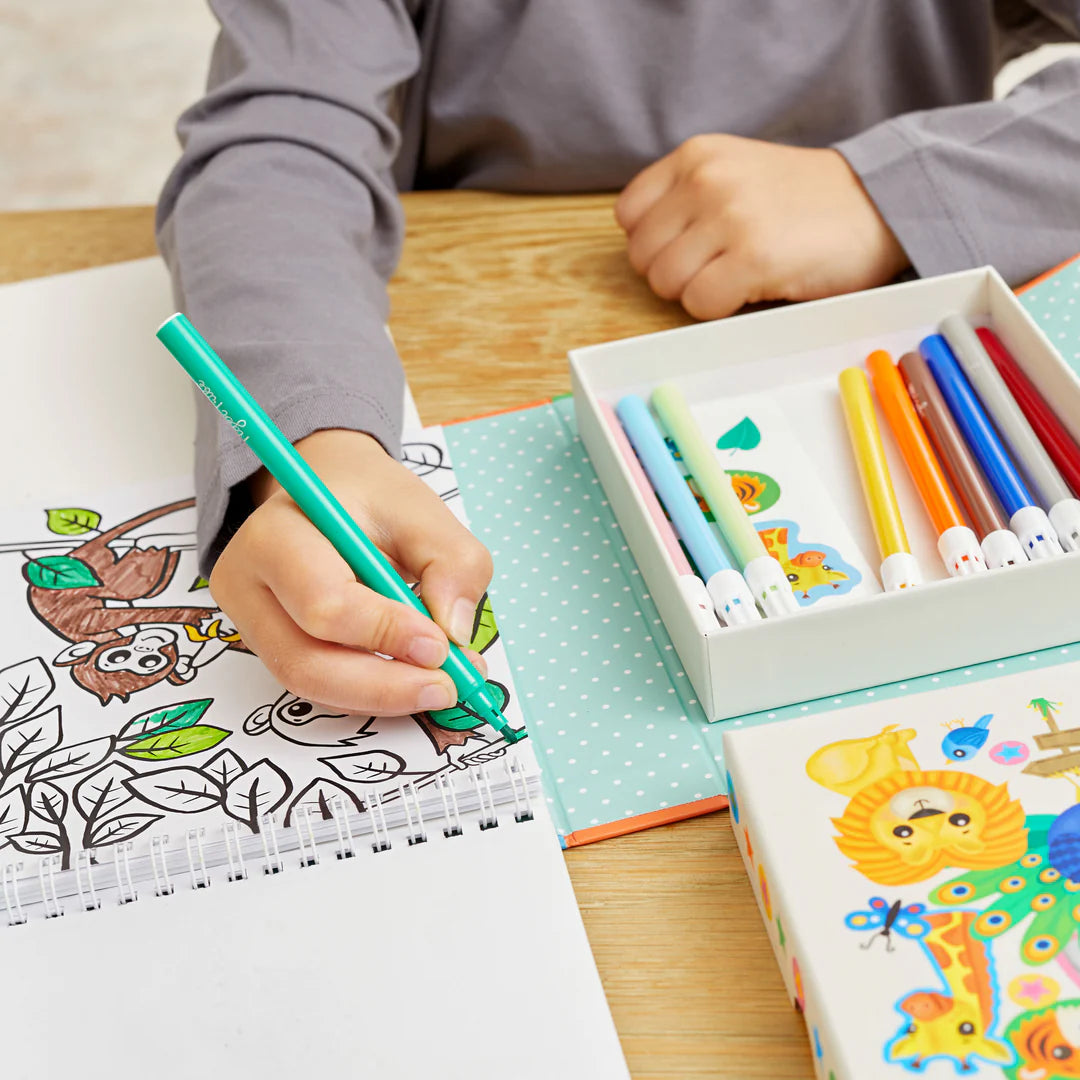 Tiger Tribe Colouring Set - Zoo available at Bear & Moo
