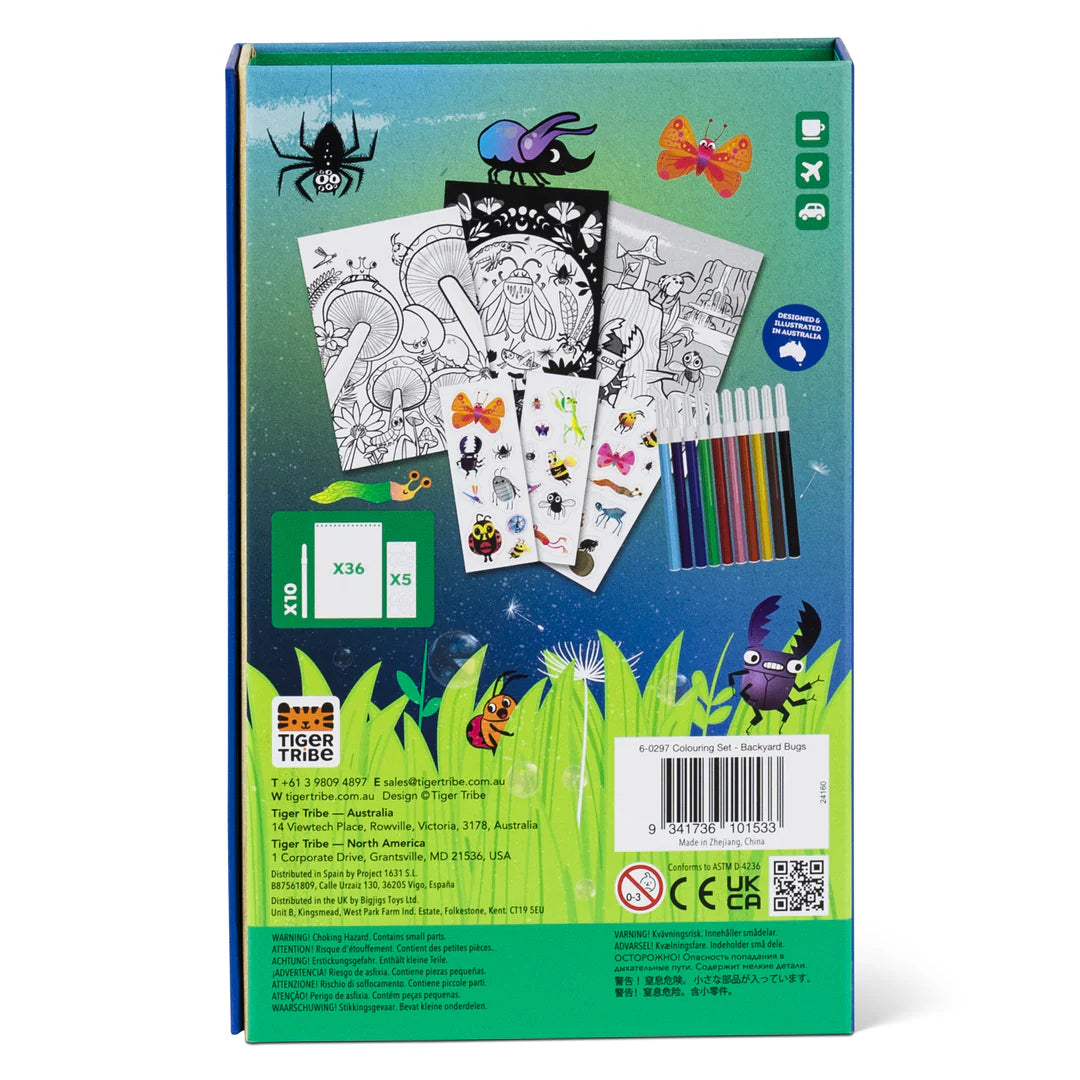Tiger Tribe Colouring Set | Backyard Bugs available at Bear & Moo