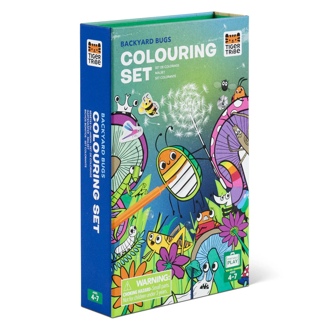 Tiger Tribe Colouring Set | Backyard Bugs available at Bear & Moo