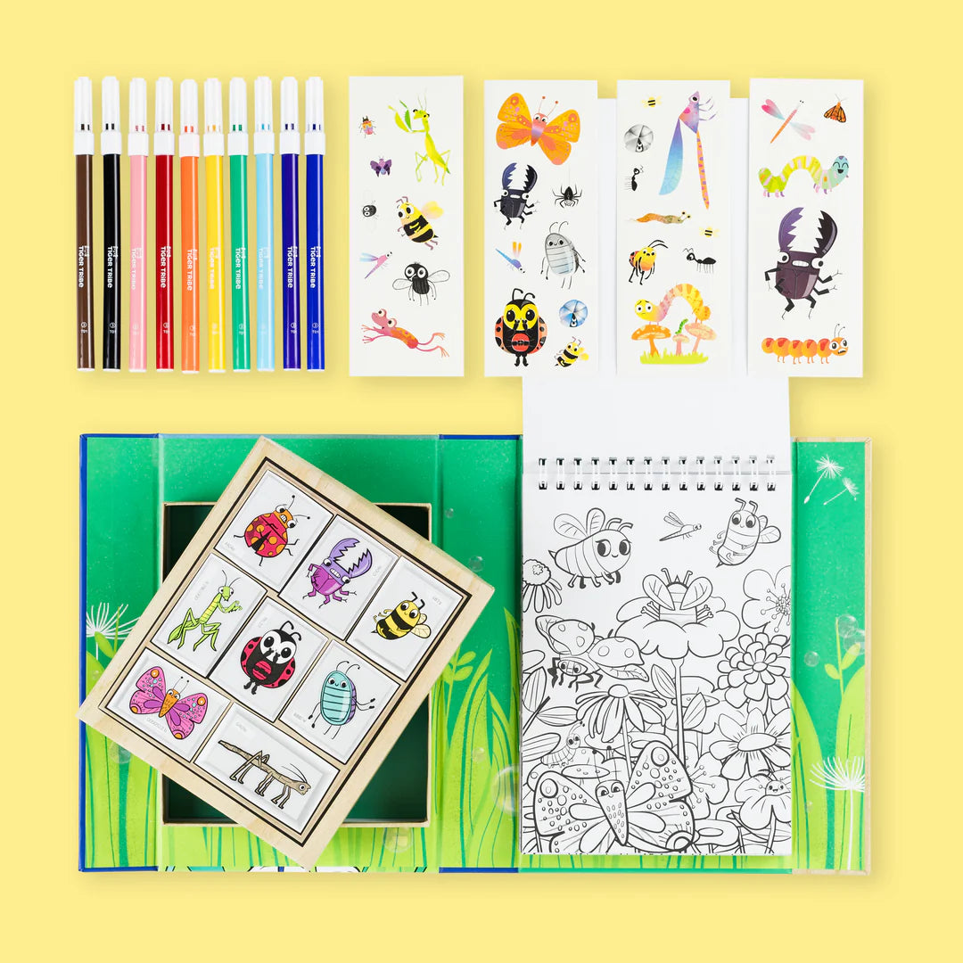 Tiger Tribe Colouring Set | Backyard Bugs available at Bear & Moo