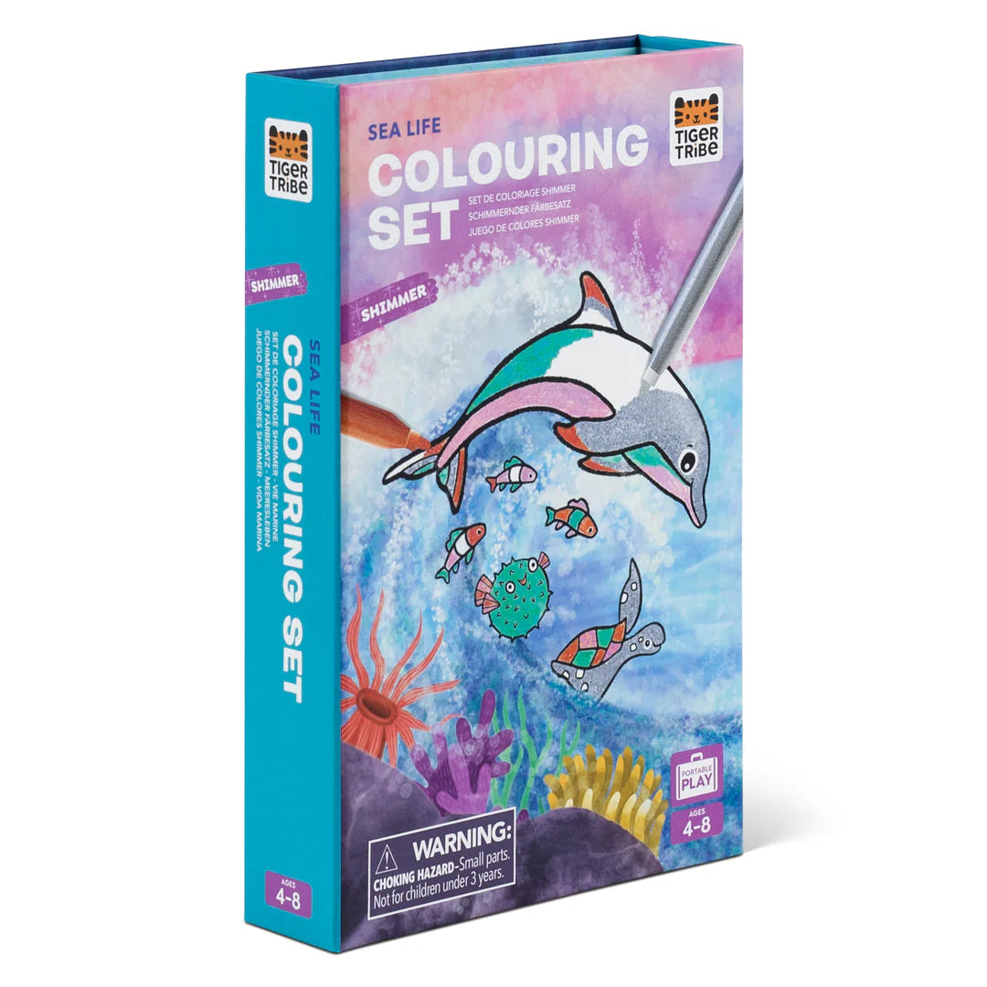 Tiger Tribe Shimmer Colouring Set | Sea Life available at Bear & Moo
