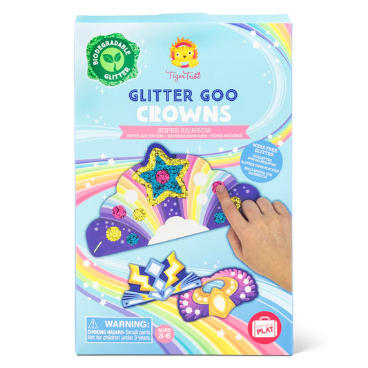 Tiger Tribe Glitter Goo Crowns | Super Rainbow available at Bear & Moo