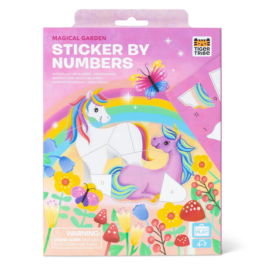 Tiger Tribe Sticker By Numbers - Magical Garden available at Bear & Moo