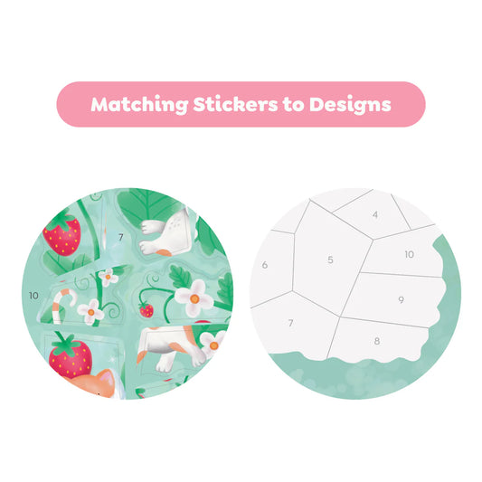 Tiger Tribe Sticker By Numbers - Magical Garden available at Bear & Moo