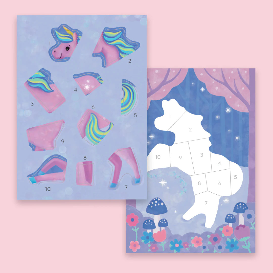 Tiger Tribe Sticker By Numbers - Magical Garden available at Bear & Moo