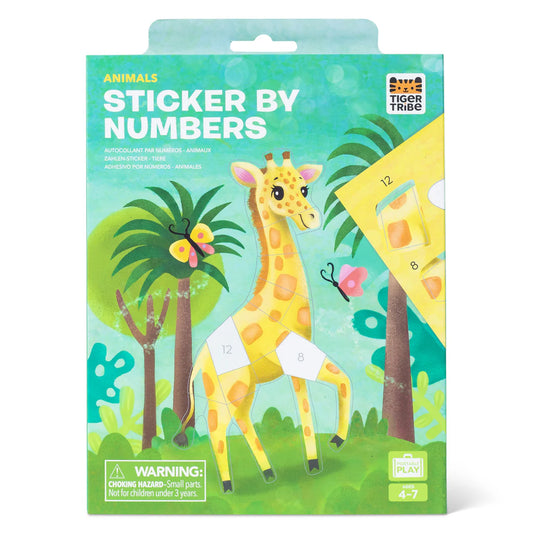 Tiger Tribe Sticker By Numbers - Animals available at Bear & Moo