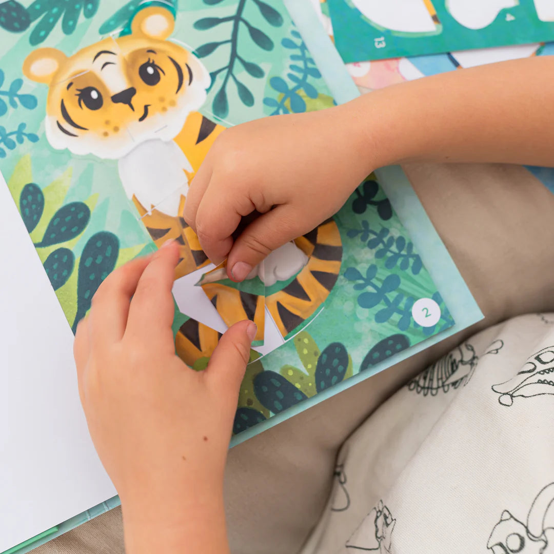Tiger Tribe Sticker By Numbers - Animals available at Bear & Moo