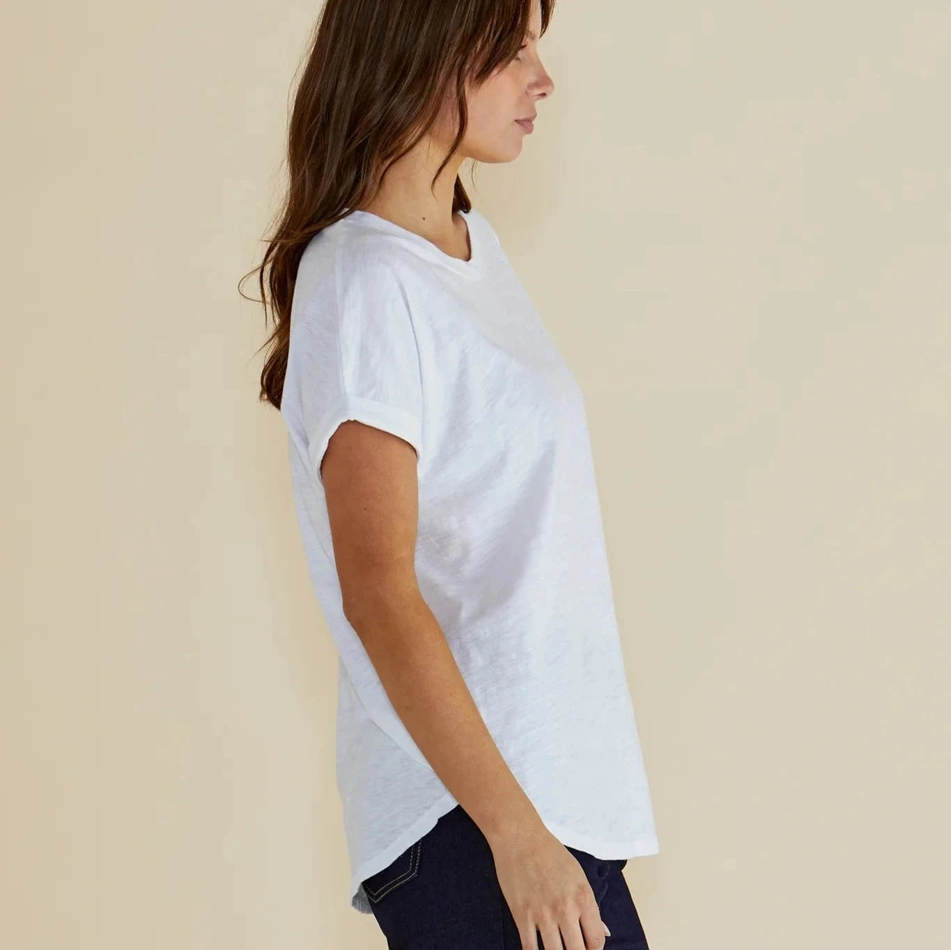 Betty Basics Hailey Short Sleeve Tee | White available at Bear & Moo