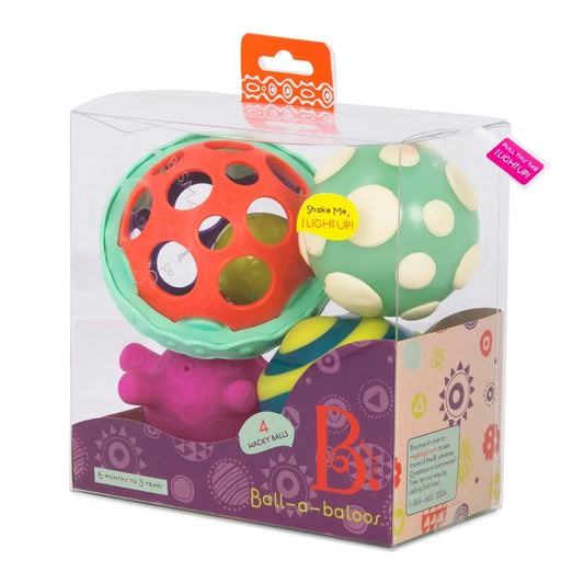 B. Toys B. Baby Ball-a-baloos Textured Balls available at Bear & Moo