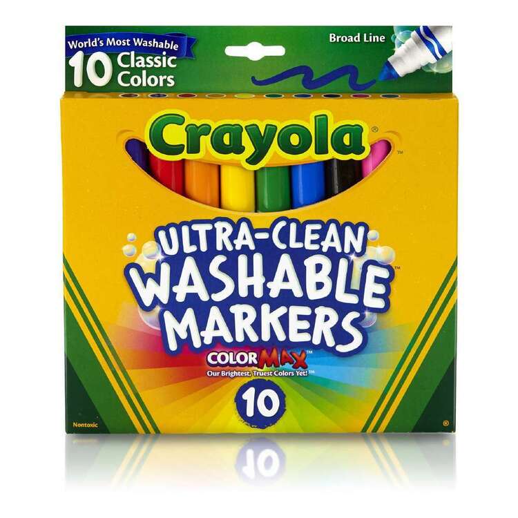 Crayola Ultra-Clean Washable Markers 10 Pack available at Bear & Moo