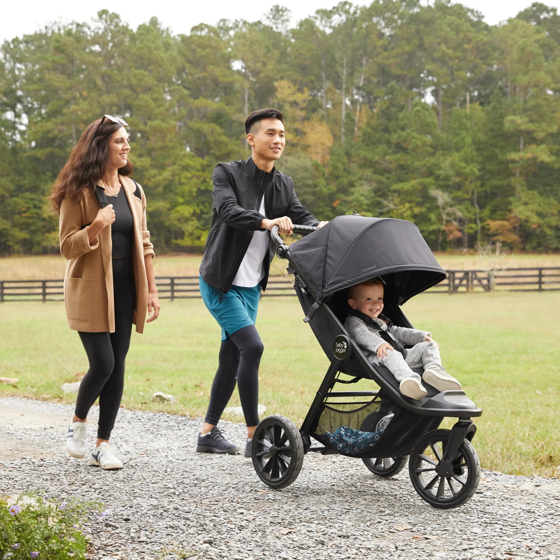 Baby Jogger City Elite in Opulent Black Bear Moo