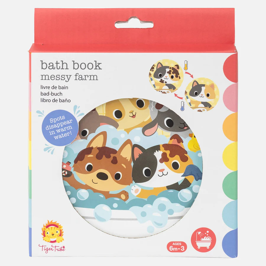 Tiger Tribe Bath Book | Messy Farm available at Bear & Moo