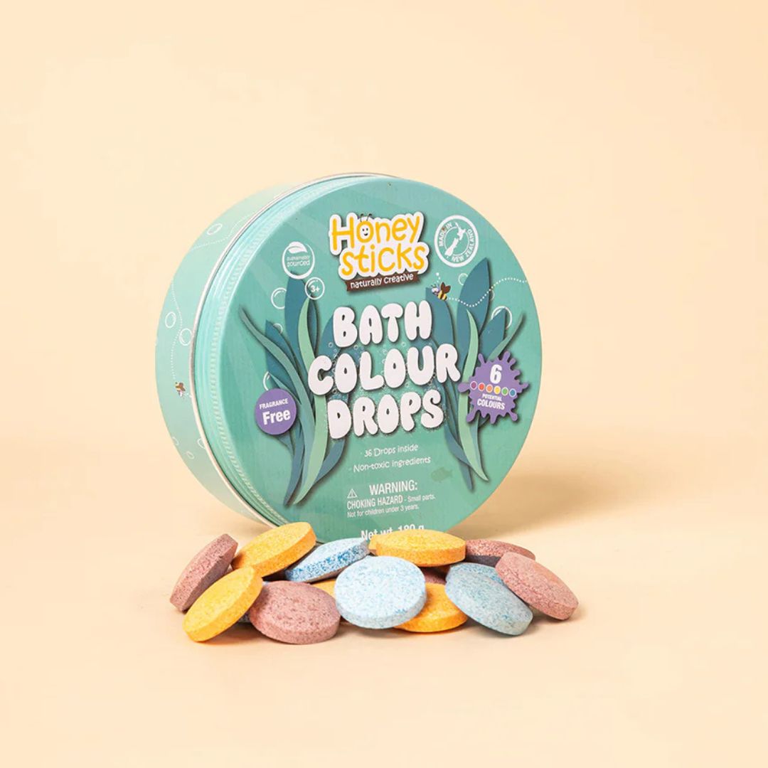 Honeysticks Bath Colour Drops available at Bear & Moo