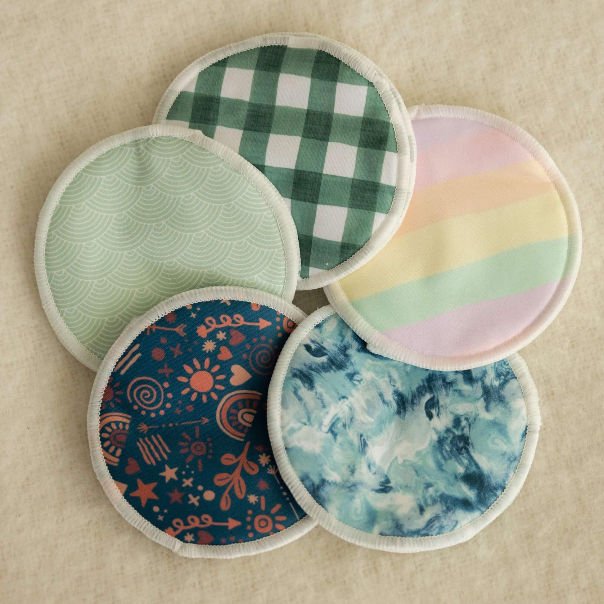 Marble Mist Breast Pads available at Bear & Moo