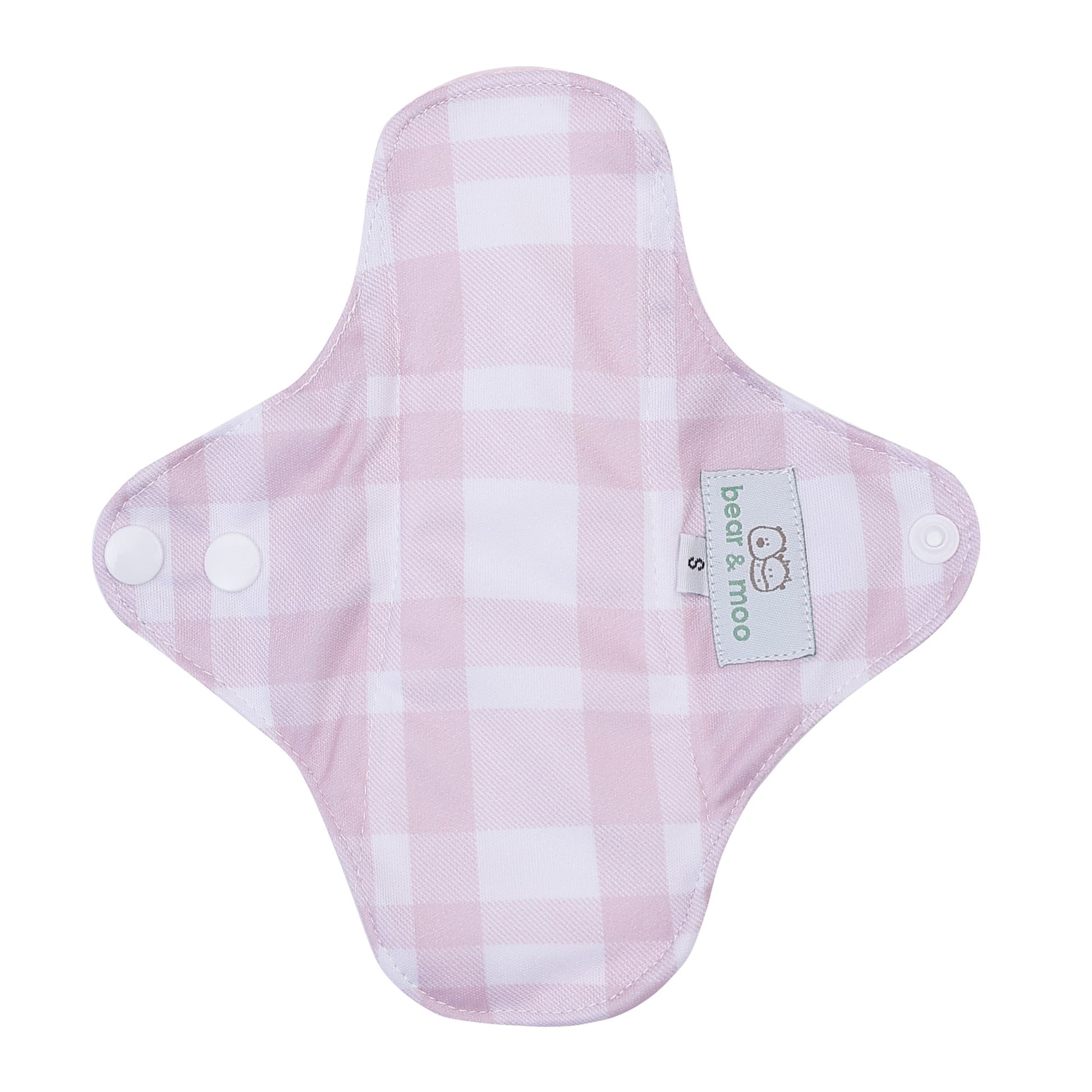 Bear & Moo Small Reusable Sanitary Pad | Blush Gingham