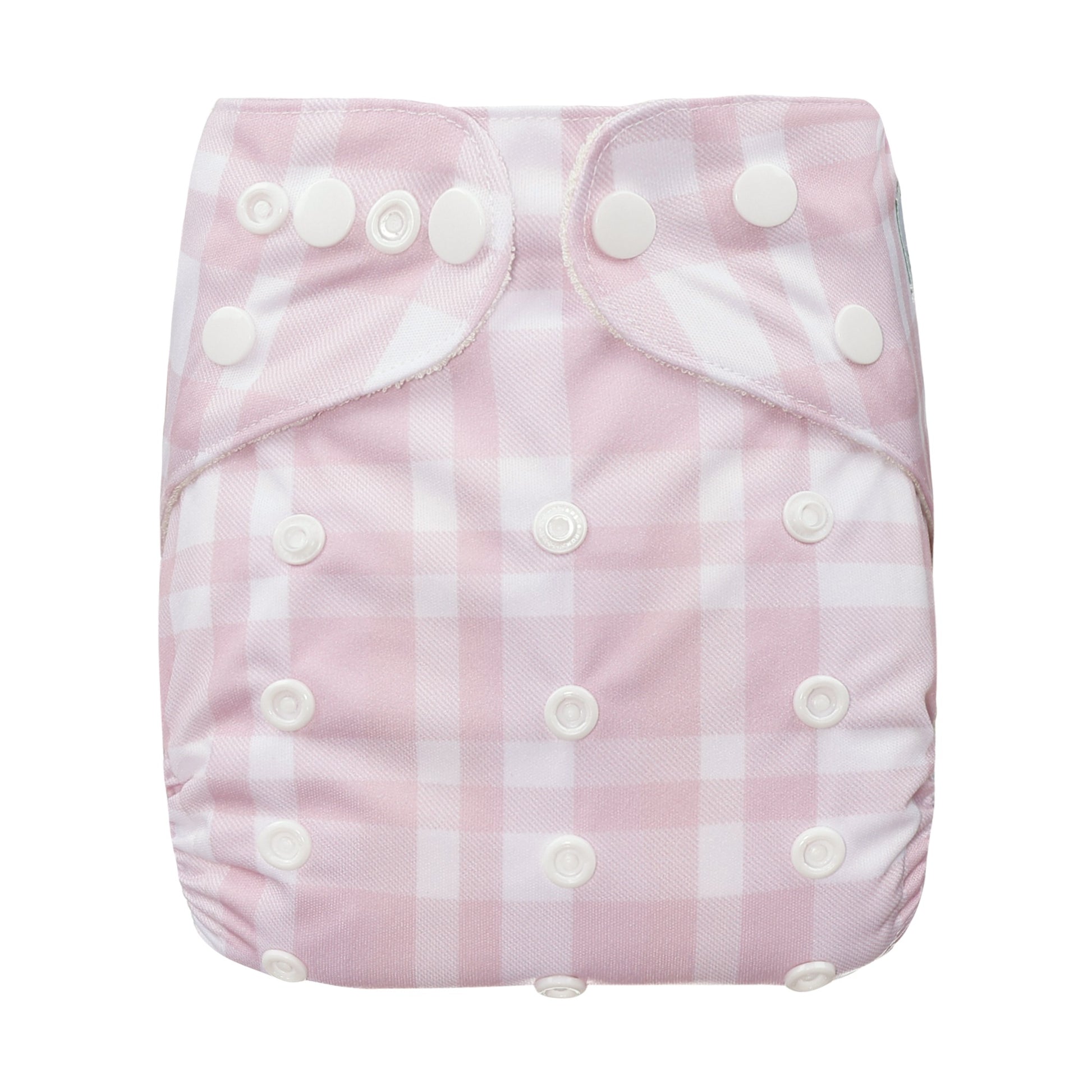 Bear & Moo Cloth Nappy | One Size Fits Most | Blush Gingham