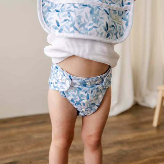 Botanical Leaves Cloth Nappy | One Size Fits Most