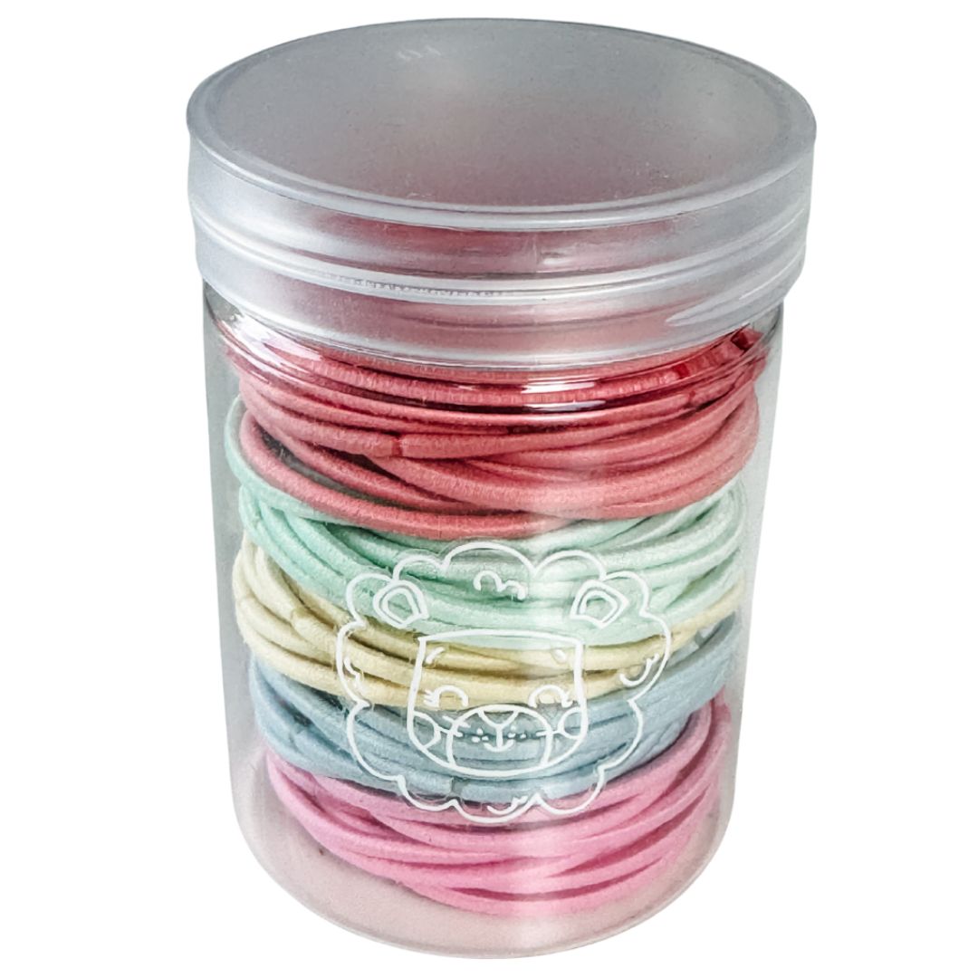 Mini Main Cotton Hair Tie in Brights Hair Band 100 pack | available at Bear & Moo