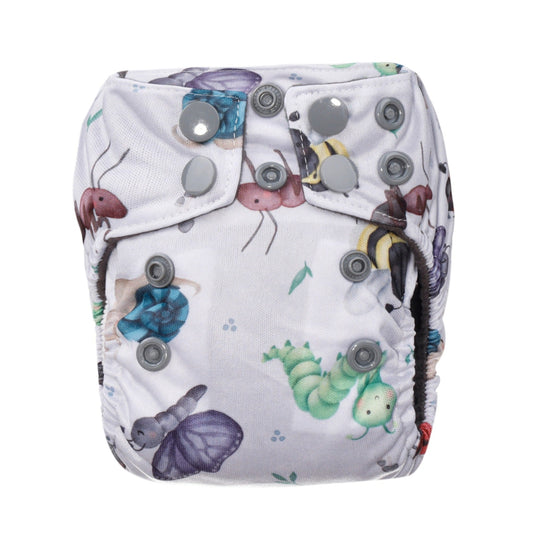 Bear & Moo Bugs Life Reusable Cloth Newborn Nappy