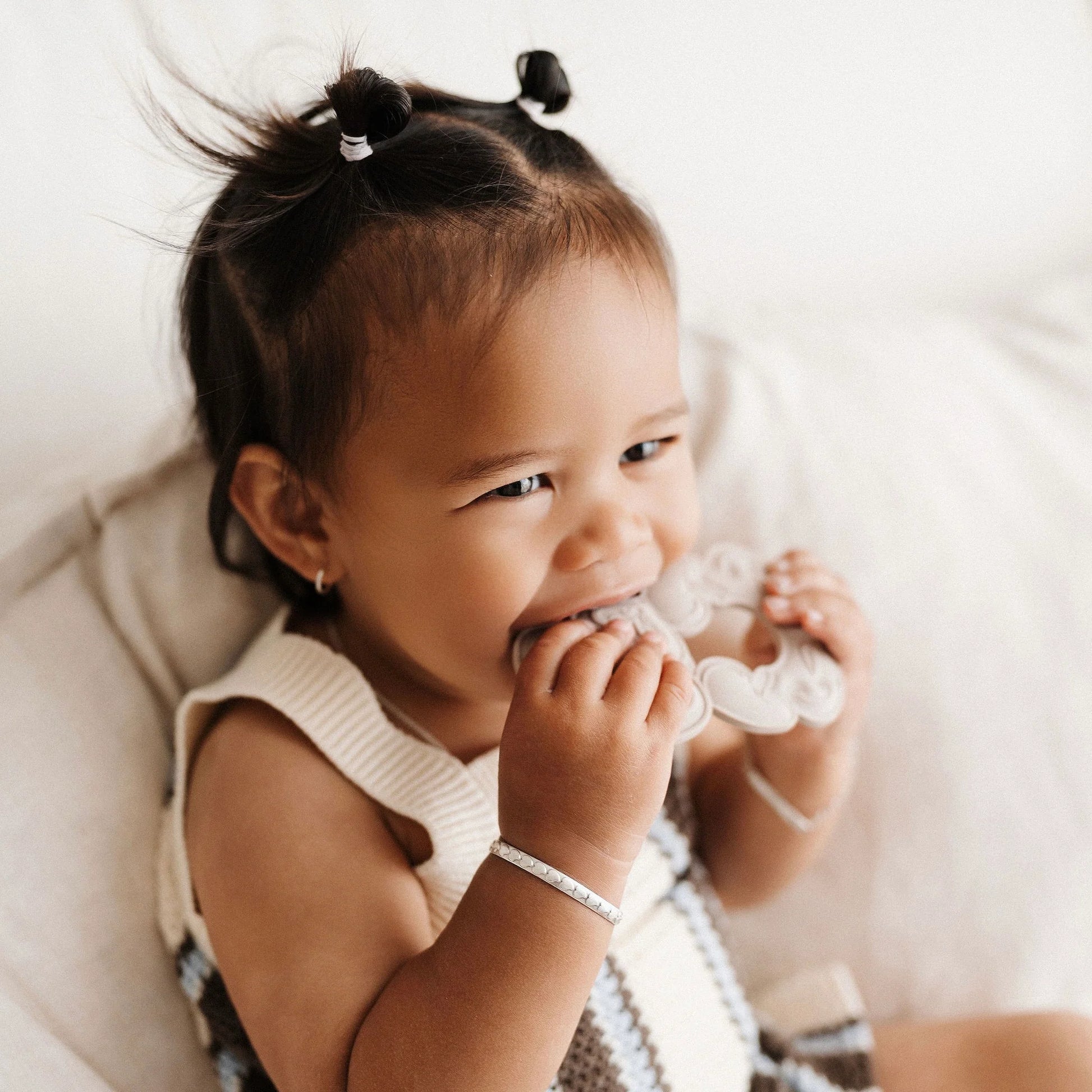 BO & KO Baby Tiki Teether in Latte available at Bear & Moo | Silicone Teether