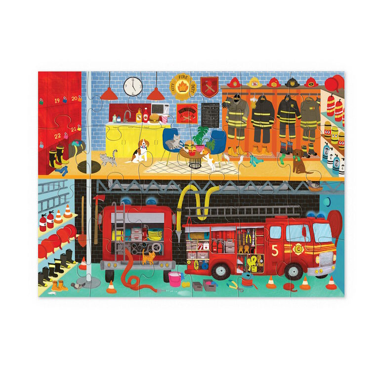 Crocodile Creek Fire House Puzzle 24 piece available at Bear & Moo