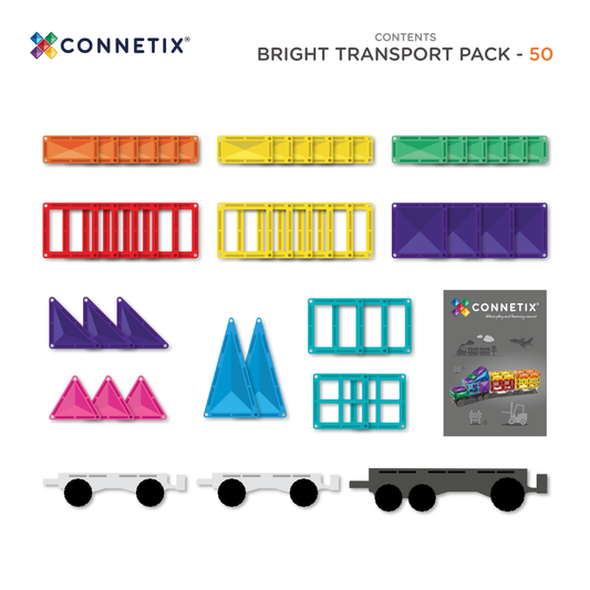 CONNETIX | 50 Piece Bright Transport Pack