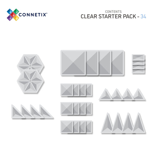 CONNETIX | 34 Piece Clear Starter Pack