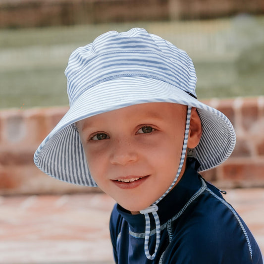 Classic Bucket Swim Beach Hat in Stevie print available at Bear & Moo