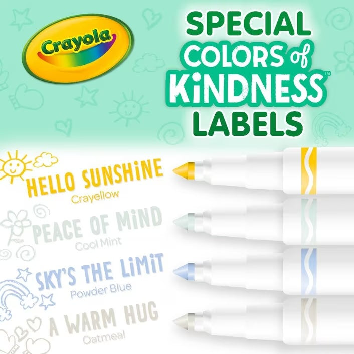 Crayola Colours of Kindness Fineline Washable Markers 10pk available at Bear & Moo