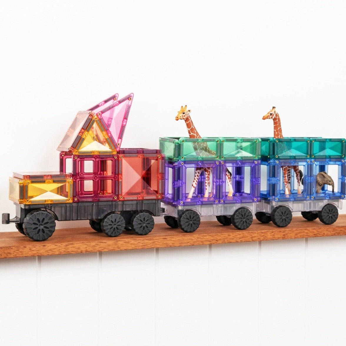 Connetix Tiles | 50 Piece Pastel Transport Pack available at Bear & Moo