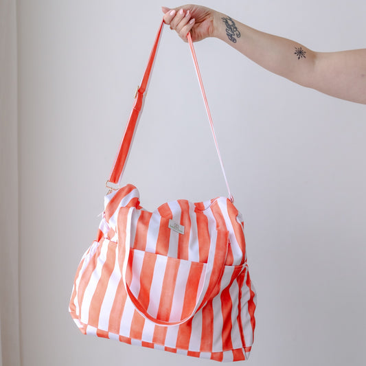 Day Bag | Coral Stripes