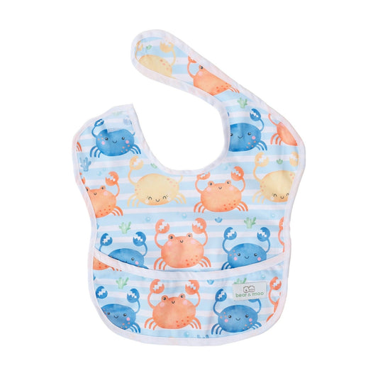 Classic Bib made with waterproof PUL material from Bear & Moo