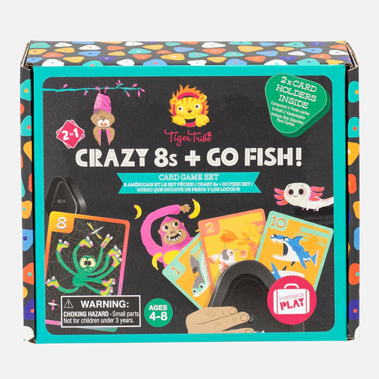 Tiger Tribe Crazy 8s + Go Fish! card game available at Bear & Moo