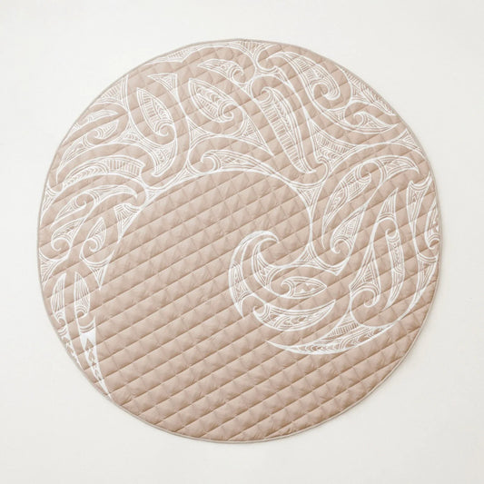 BO & KO Baby Māori Inspired Playmat | Tan available at Bear & Moo