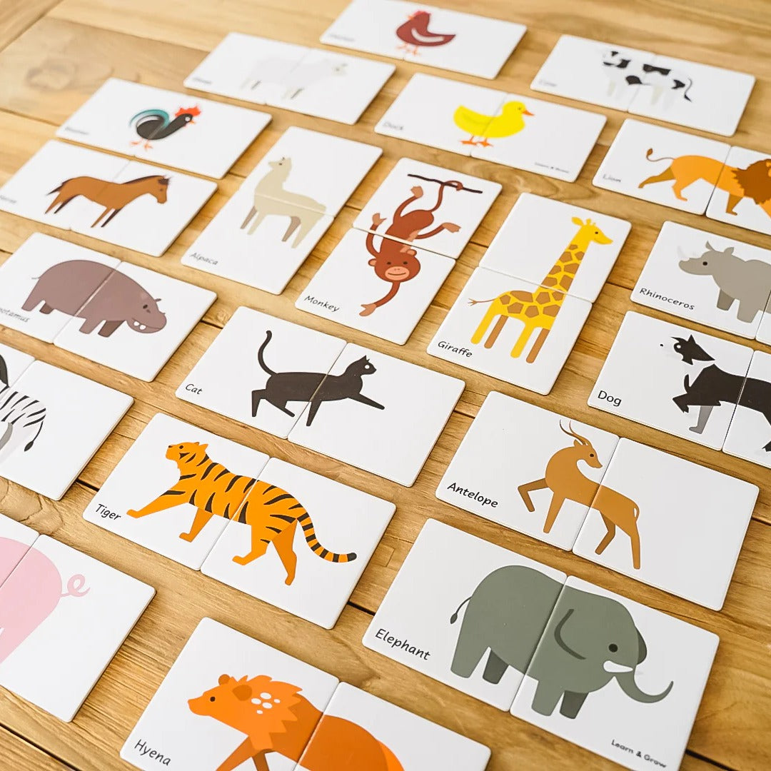 Learn & Grow Magnetic Tile Topper | Duo Animal Puzzle Pack available at Bear & Moo